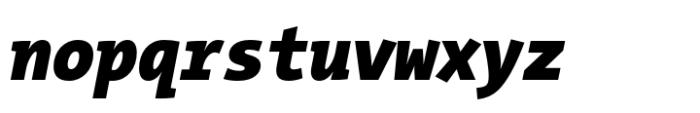TheMix Mono SemiCondensed Black Italic Font LOWERCASE