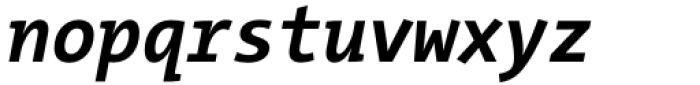 TheMix Mono SemiCondensed Bold Italic Font LOWERCASE