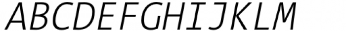 TheMix Mono SemiCondensed Light Italic Font UPPERCASE