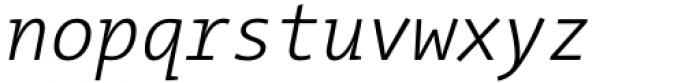 TheMix Mono SemiCondensed Light Italic Font LOWERCASE