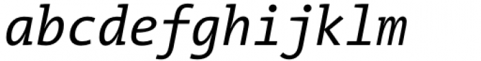 TheMix Mono SemiCondensed Regular Italic Font LOWERCASE