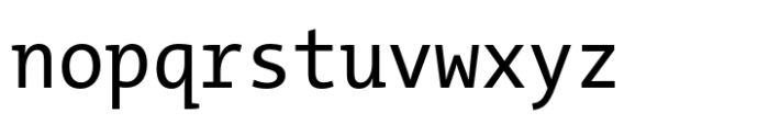 TheMix Mono SemiCondensed Regular Font LOWERCASE