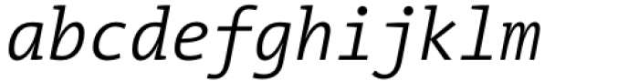 TheMix Mono SemiCondensed SemiLight Italic Font LOWERCASE