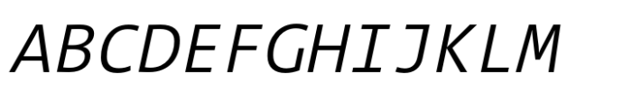 TheMix Mono SemiLight Italic Font UPPERCASE