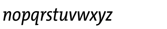 TheMix SemiCondensed Plain Italic Font LOWERCASE