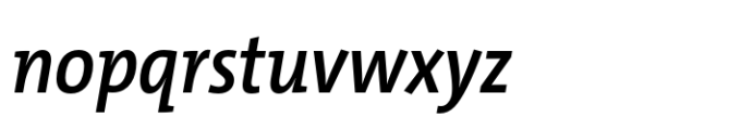 TheMix SemiCondensed SemiBold Italic Font LOWERCASE