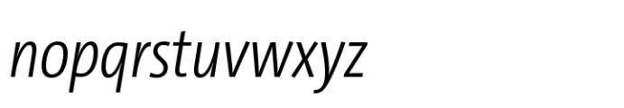 TheSans Condensed Light Italic Font LOWERCASE