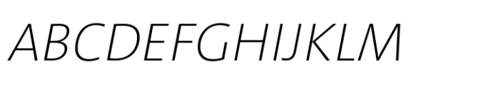 TheSans Hair UltraLight Italic Font UPPERCASE