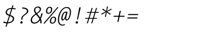 TheSans Mono ExtraLight Italic Font OTHER CHARS