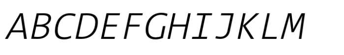 TheSans Mono Light Italic Font UPPERCASE