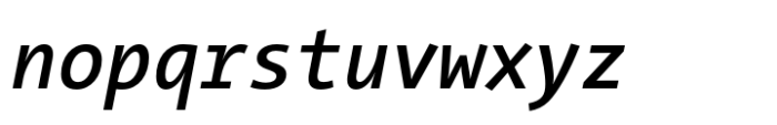 TheSans Mono SemiCondensed SemiBold Italic Font LOWERCASE