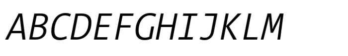 TheSans Mono SemiCondensed SemiLight Italic Font UPPERCASE