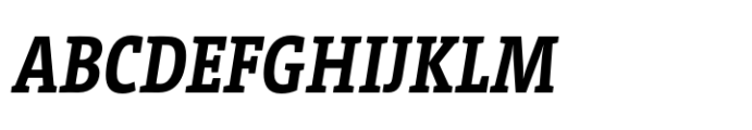 TheSerif Condensed Bold Italic Font UPPERCASE