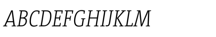 TheSerif Condensed ExtraLight Italic Font UPPERCASE