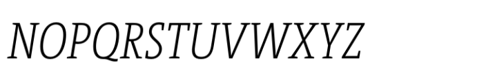 TheSerif Condensed ExtraLight Italic Font UPPERCASE