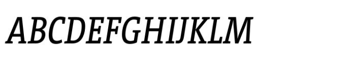 TheSerif Condensed Plain Italic Font UPPERCASE