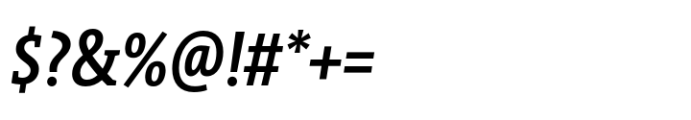 TheSerif Condensed SemiBold Italic Font OTHER CHARS