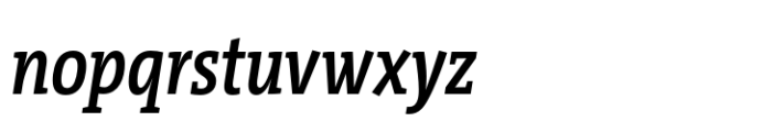 TheSerif Condensed SemiBold Italic Font LOWERCASE
