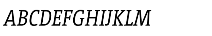 TheSerif Condensed SemiLight Italic Font UPPERCASE