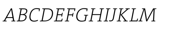 TheSerif ExtraLight Italic Font UPPERCASE