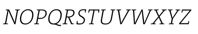 TheSerif ExtraLight Italic Font UPPERCASE
