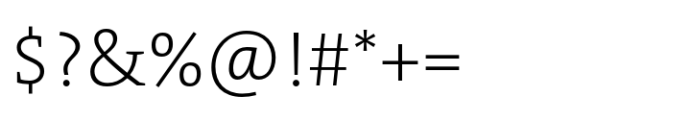 TheSerif ExtraLight Font OTHER CHARS