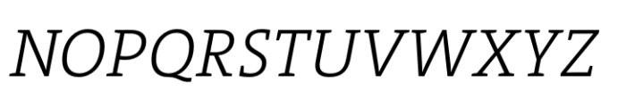 TheSerif Light Italic Font UPPERCASE