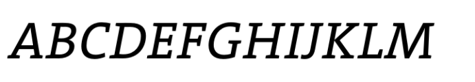 TheSerif Plain Italic Font UPPERCASE
