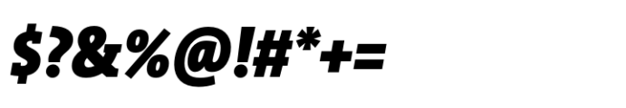 TheSerif SemiCondensed Black Italic Font OTHER CHARS