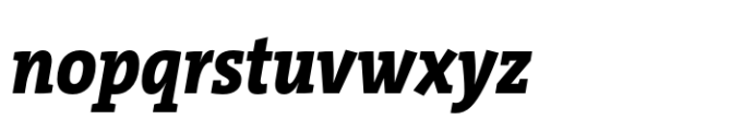 TheSerif SemiCondensed ExtraBold Italic Font LOWERCASE