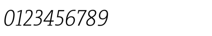 TheSerif SemiCondensed ExtraLight Italic Font OTHER CHARS