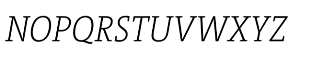TheSerif SemiCondensed ExtraLight Italic Font UPPERCASE