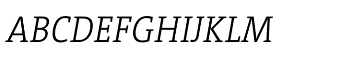 TheSerif SemiCondensed Light Italic Font UPPERCASE