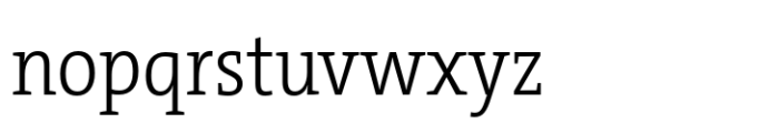 TheSerif SemiCondensed Light Font LOWERCASE