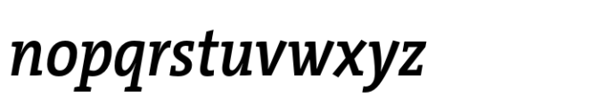 TheSerif SemiCondensed SemiBold Italic Font LOWERCASE