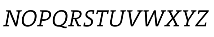 TheSerif SemiLight Italic Font UPPERCASE