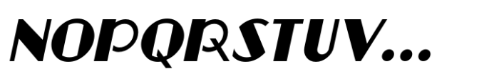 Theatrical Deco JNL Oblique Font UPPERCASE