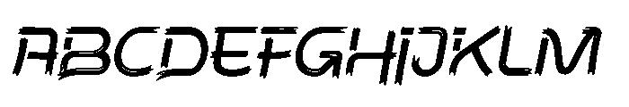 Then Klong Slant Font UPPERCASE