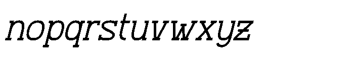 Therodit Italic Font LOWERCASE