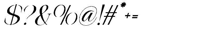 Theron Enroma Slant 2 Regular Font OTHER CHARS