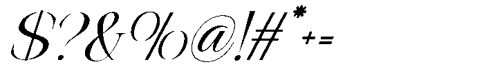 Theron Enroma Slant 4 Regular Font OTHER CHARS