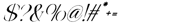 Theron Enroma Slant 5 Regular Font OTHER CHARS