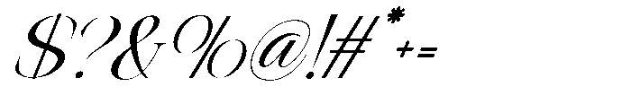 Theron Enroma Slant 8 Regular Font OTHER CHARS