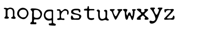 Thesis Typewriter Regular Font LOWERCASE