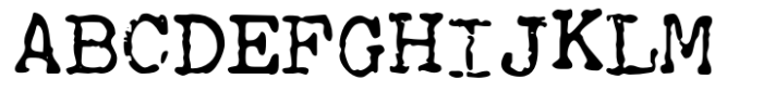 Thesis Typewriter Weary Font UPPERCASE