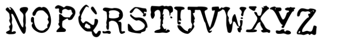 Thesis Typewriter Weary Font UPPERCASE