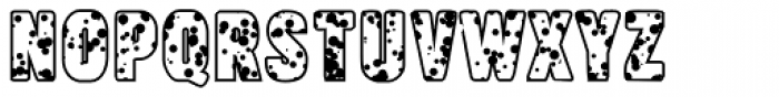 Thick Goth Dalmatian Font UPPERCASE