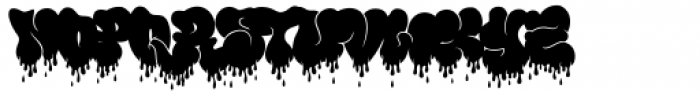 Thick or Melted Dripping Font UPPERCASE