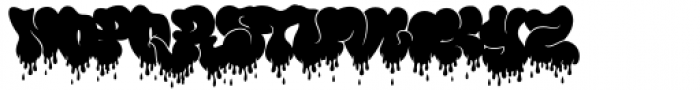 Thick or Melted Dripping Font LOWERCASE