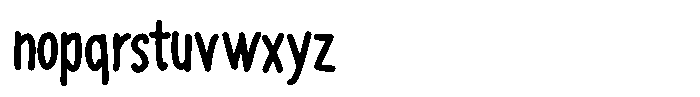 Thin Comic Bold Font LOWERCASE